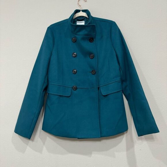 Old Navy Pea Coat Double Breasted Size Small‎ Blue - Picture 1 of 11